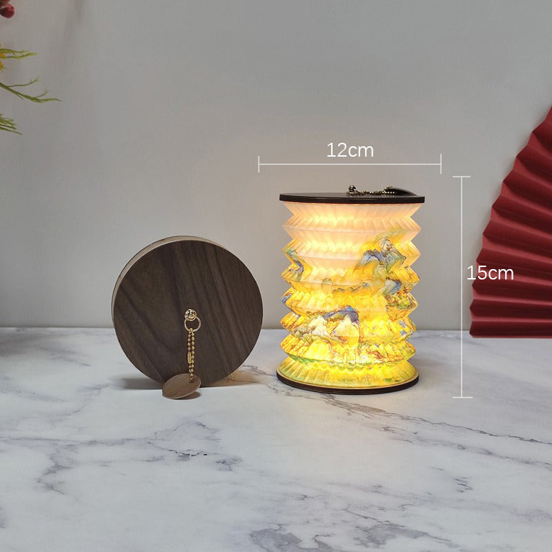 Faltbare LED-Laterne mit kompaktem Design – Tragbare dekorative Lampe für Innen- und Außenbereiche | Karnz