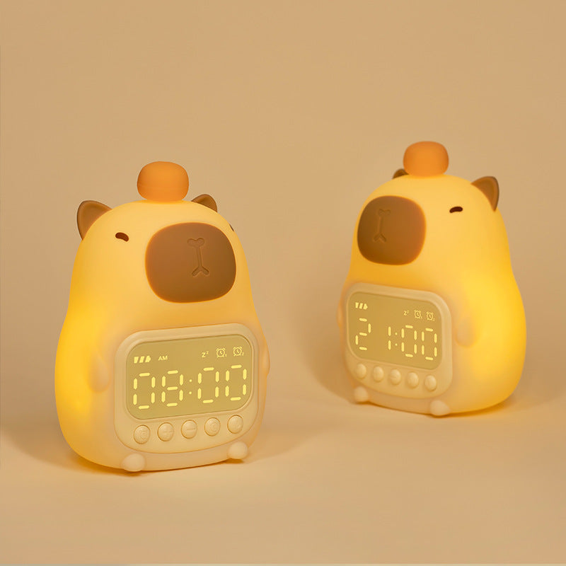 Niedliches Capybara Nachtlicht LED – Kinder Wecker & Nachtlampe für Schlafzimmer | Karnz