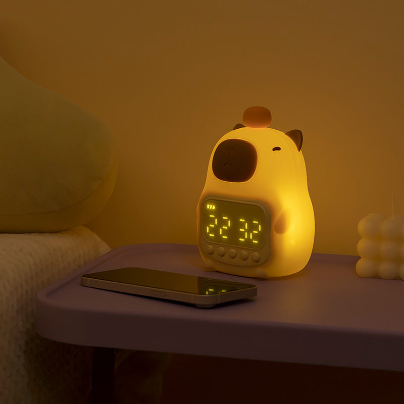 Niedliches Capybara Nachtlicht LED – Kinder Wecker & Nachtlampe für Schlafzimmer | Karnz