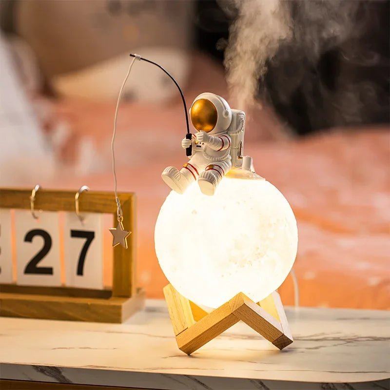 3D Astronaut Mond Lampe mit LED Nachtlicht, Dimmbare Touch-Steuerung und Dekoration für Kinderzimmer | Karnz