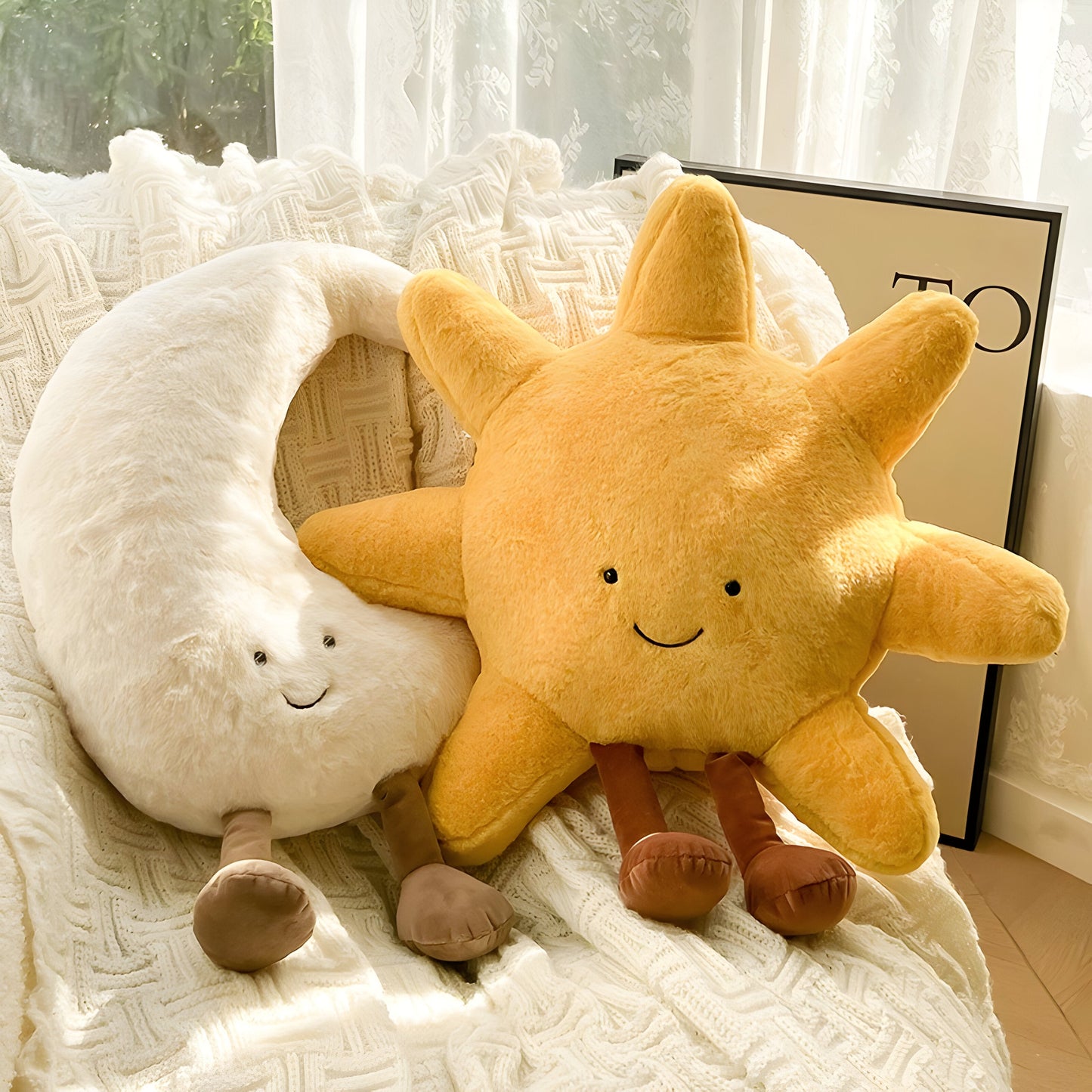 CloudMoon Kissen - Sanftes Mond- und Sonnen-Tatami-Kissen | Karnz