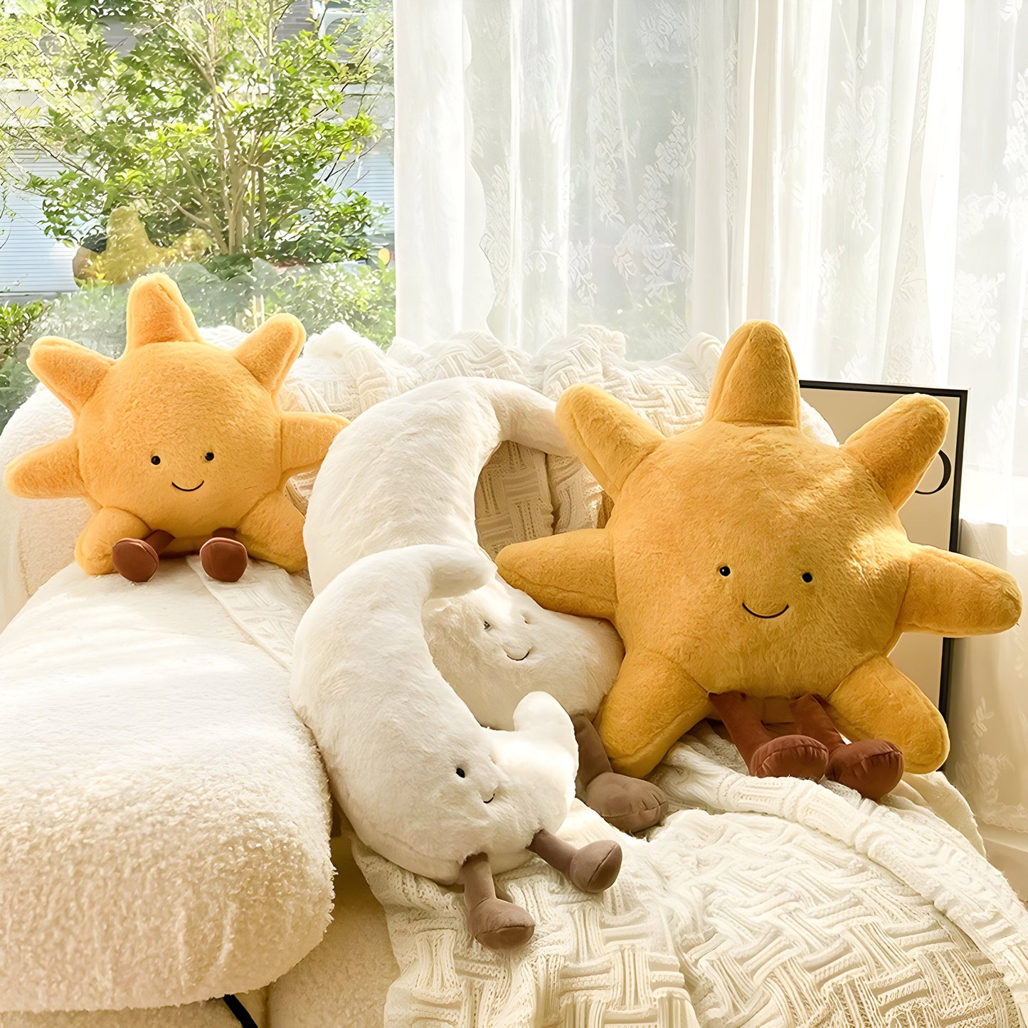CloudMoon Kissen - Sanftes Mond- und Sonnen-Tatami-Kissen | Karnz