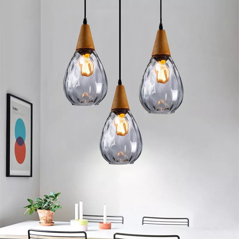 Vintage Tropfen Glas Pendelleuchte für das Esszimmer | Karnz