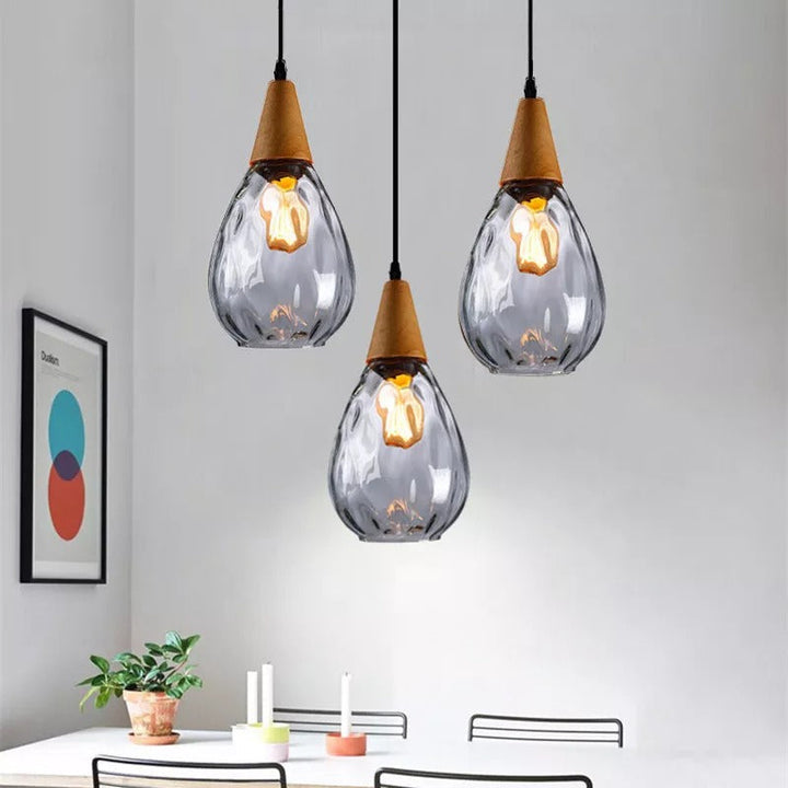 Vintage Tropfen Glas Pendelleuchte für das Esszimmer | Karnz
