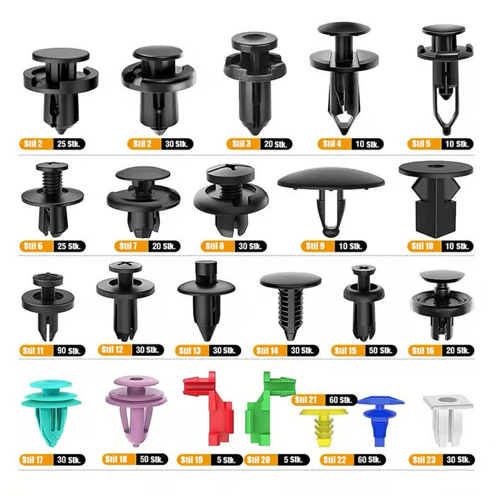 Universelles Montageset | Automobilmontageclips & Montageentferner | Karnz