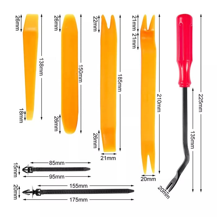 Universelles Montageset | Automobilmontageclips & Montageentferner | Karnz