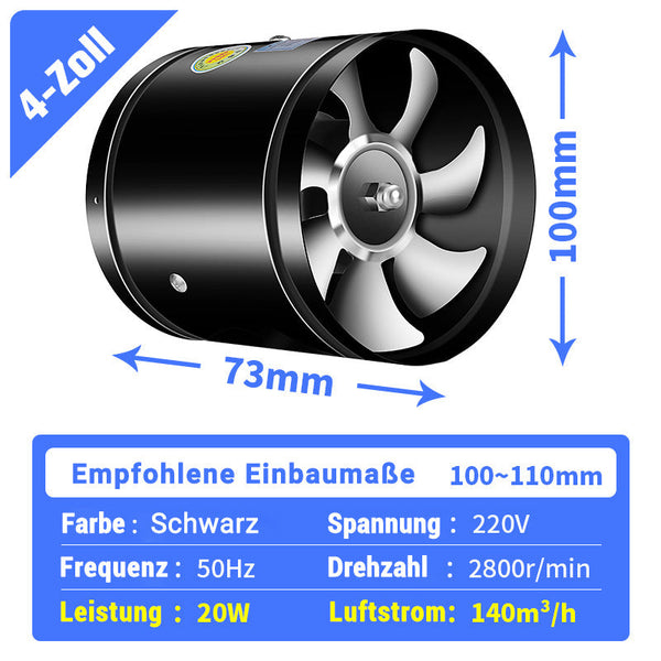 Super-Saugventilator | Leiser, leistungsstarker Extraktor | Karnz