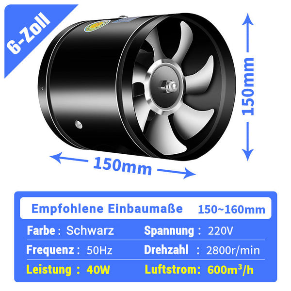 Super-Saugventilator | Leiser, leistungsstarker Extraktor | Karnz
