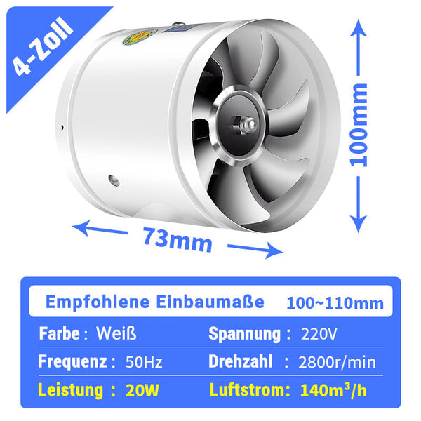 Super-Saugventilator | Leiser, leistungsstarker Extraktor | Karnz