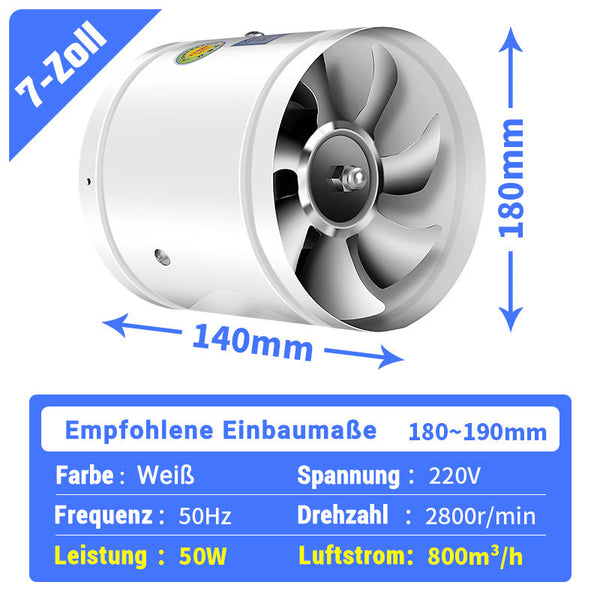 Super-Saugventilator | Leiser, leistungsstarker Extraktor | Karnz