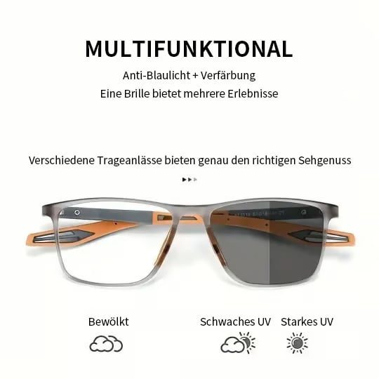Phototrope Bifokalbrille | Stylische adaptive Linsen | Karnz