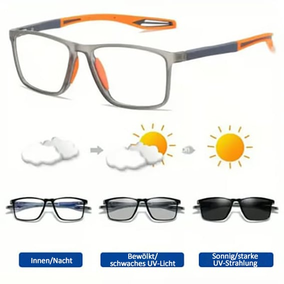 Phototrope Bifokalbrille | Stylische adaptive Linsen | Karnz