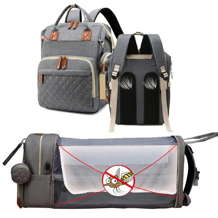 2-in-1-Baby-Wickelrucksack | Eingebautes Wickelbett | Karnz