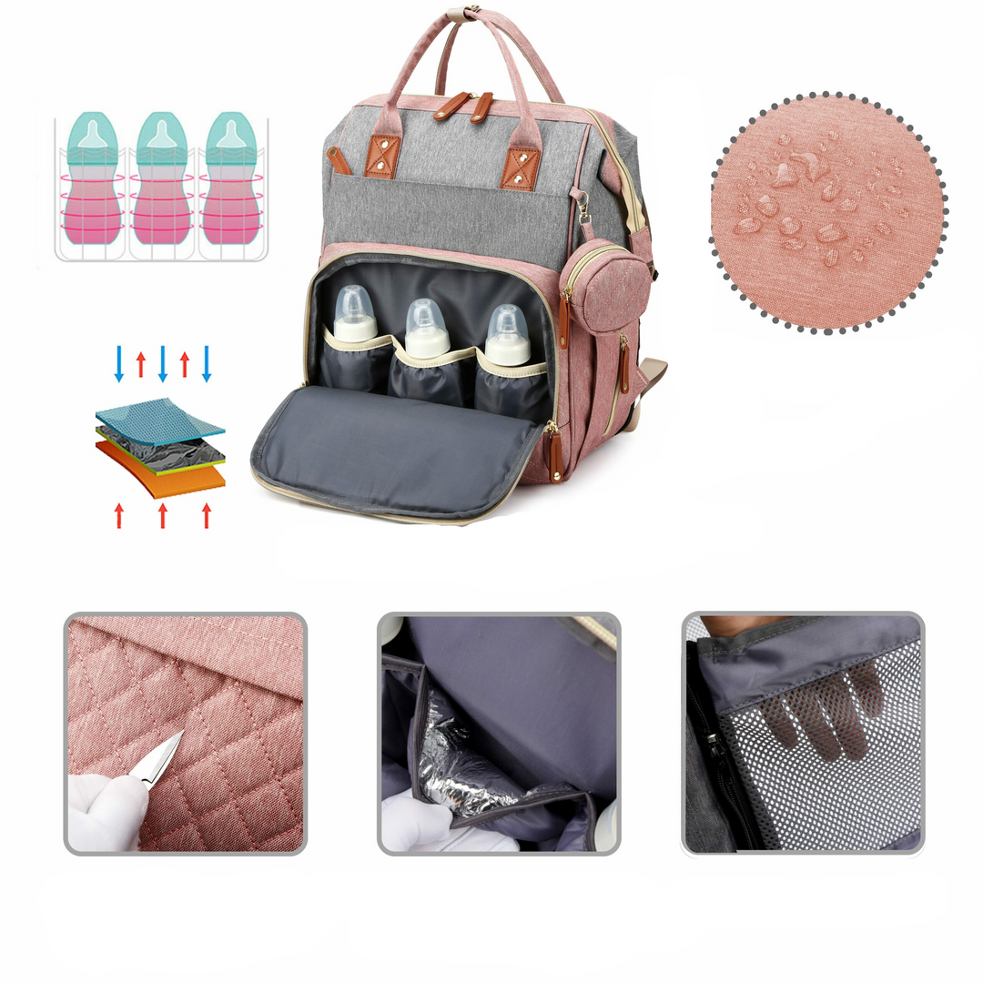 2-in-1-Baby-Wickelrucksack | Eingebautes Wickelbett | Karnz