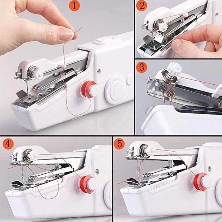 Tragbare Mini Handnähmaschine | Schnell und Einfach Nähen | Karnz