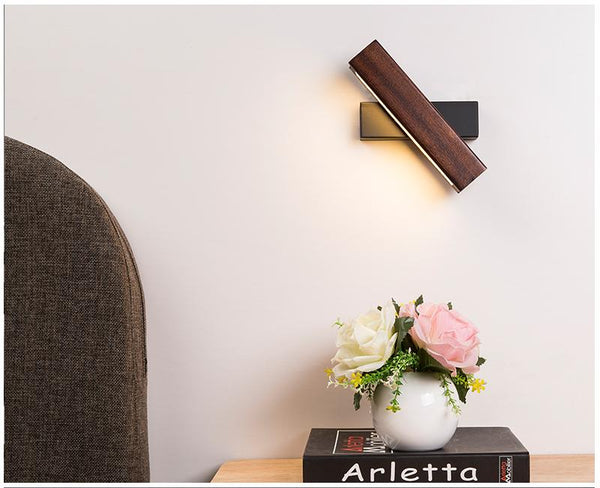 Nordic Schwenk-LED-Wandleuchte | Minimalistisches Holzdesign | Karnz