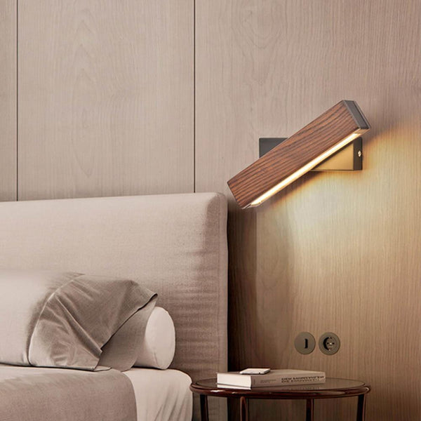 Nordic Schwenk-LED-Wandleuchte | Minimalistisches Holzdesign | Karnz
