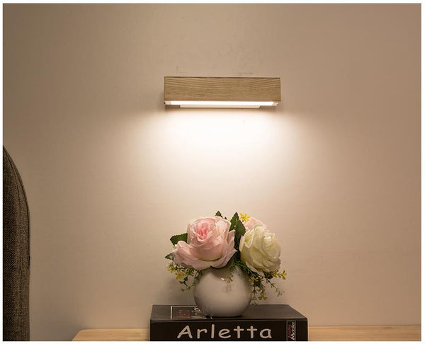 Nordic Schwenk-LED-Wandleuchte | Minimalistisches Holzdesign | Karnz