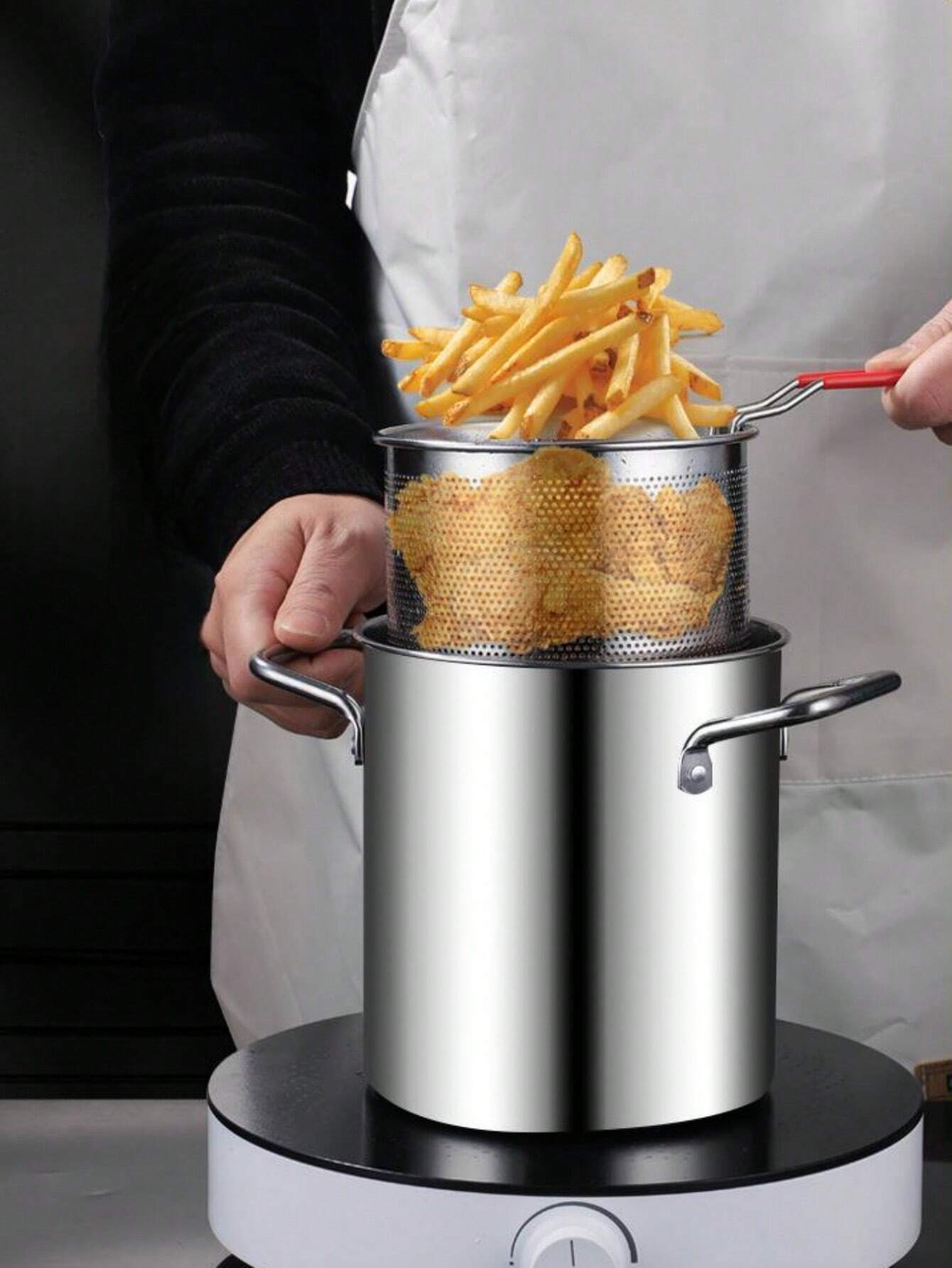 Edelstahl Fritteuse | Genießen Sie knusprige Speisen mit weniger Öl | Karnz