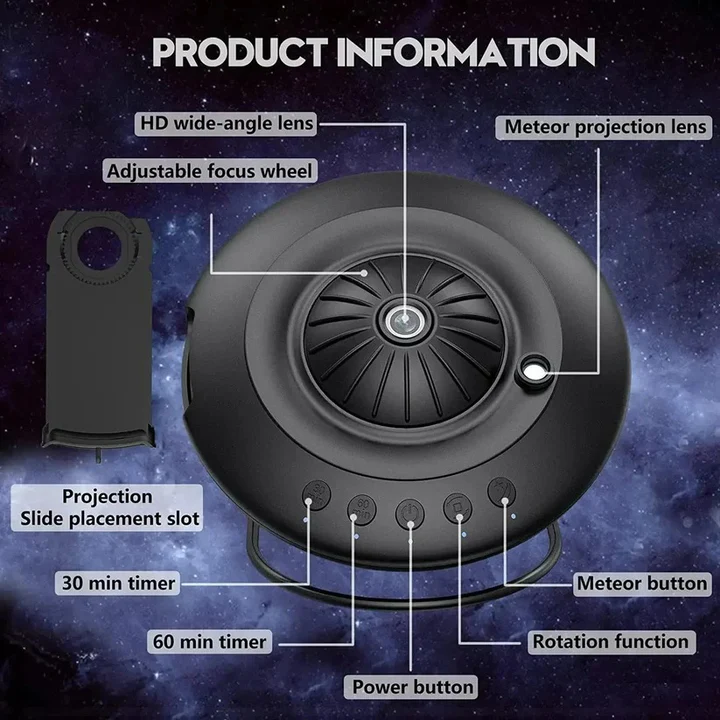 Galaxienprojektor mit Planetariumseffekten