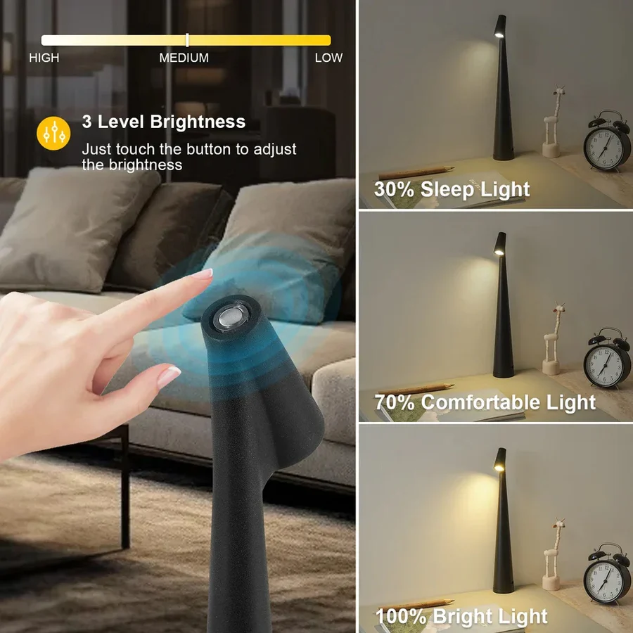Leselampe mit Touch-Steuerung und dreifarbiger Dimmfunktion