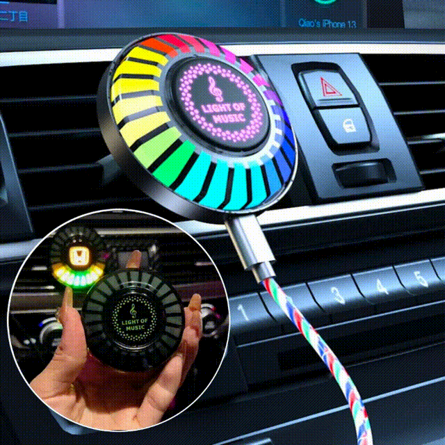 Auto Sound Pickup Licht | Tragbares RGB Vergnügen unterwegs | Karnz