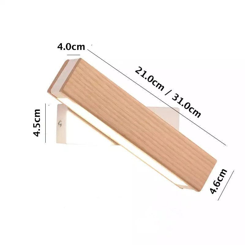 Nordic Schwenk-LED-Wandleuchte | Minimalistisches Holzdesign | Karnz