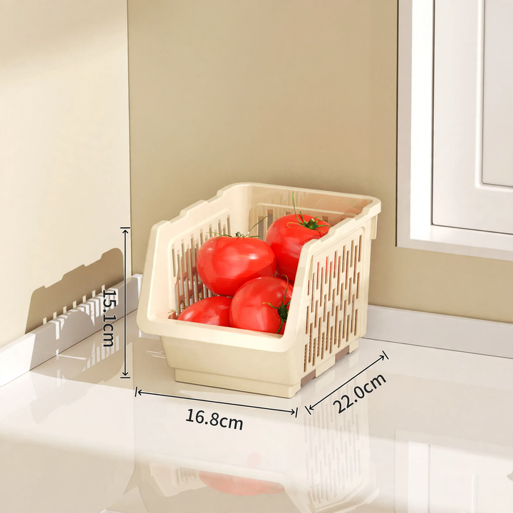 Stapelbare Aufbewahrungsbox aus PET, Modell 26YM.7465