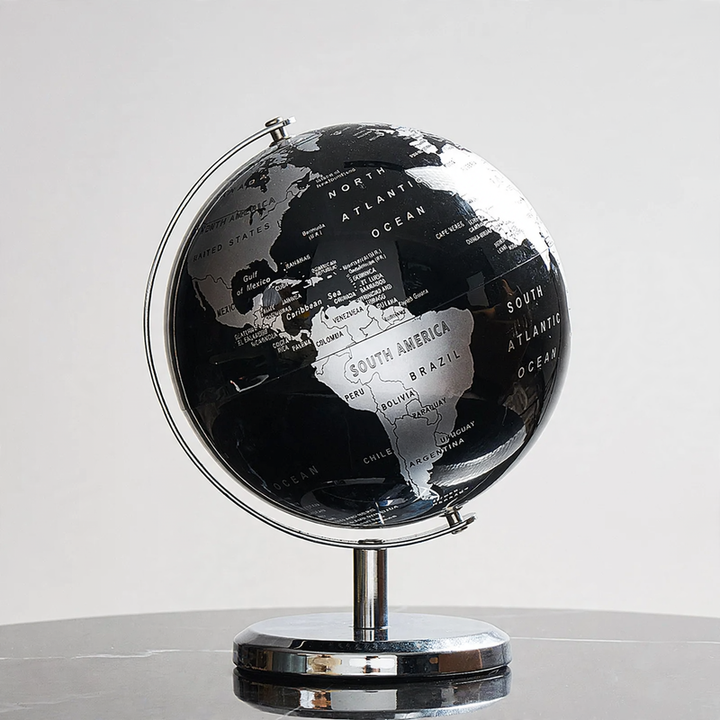 Globus-Dekofigur, transparent, modernes Design