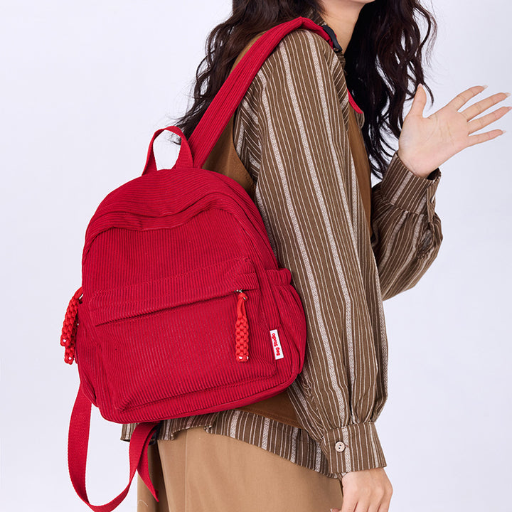 Cord-Rucksack, klein, Damen, strapazierfähig