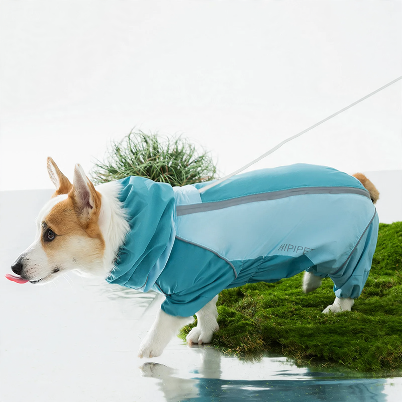 Regenmantel für Hunde, vierbeinig, wasserdicht