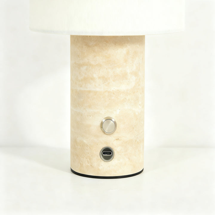 Marmor-Tischlampe mit Touchschalter