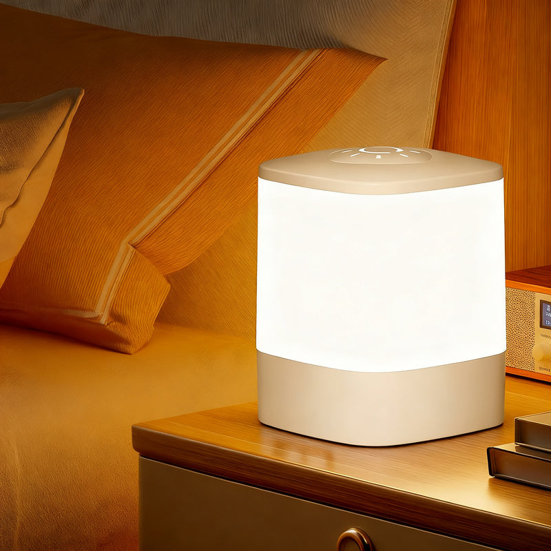 Nachttischlampe mit Uhr und Touchsteuerung
