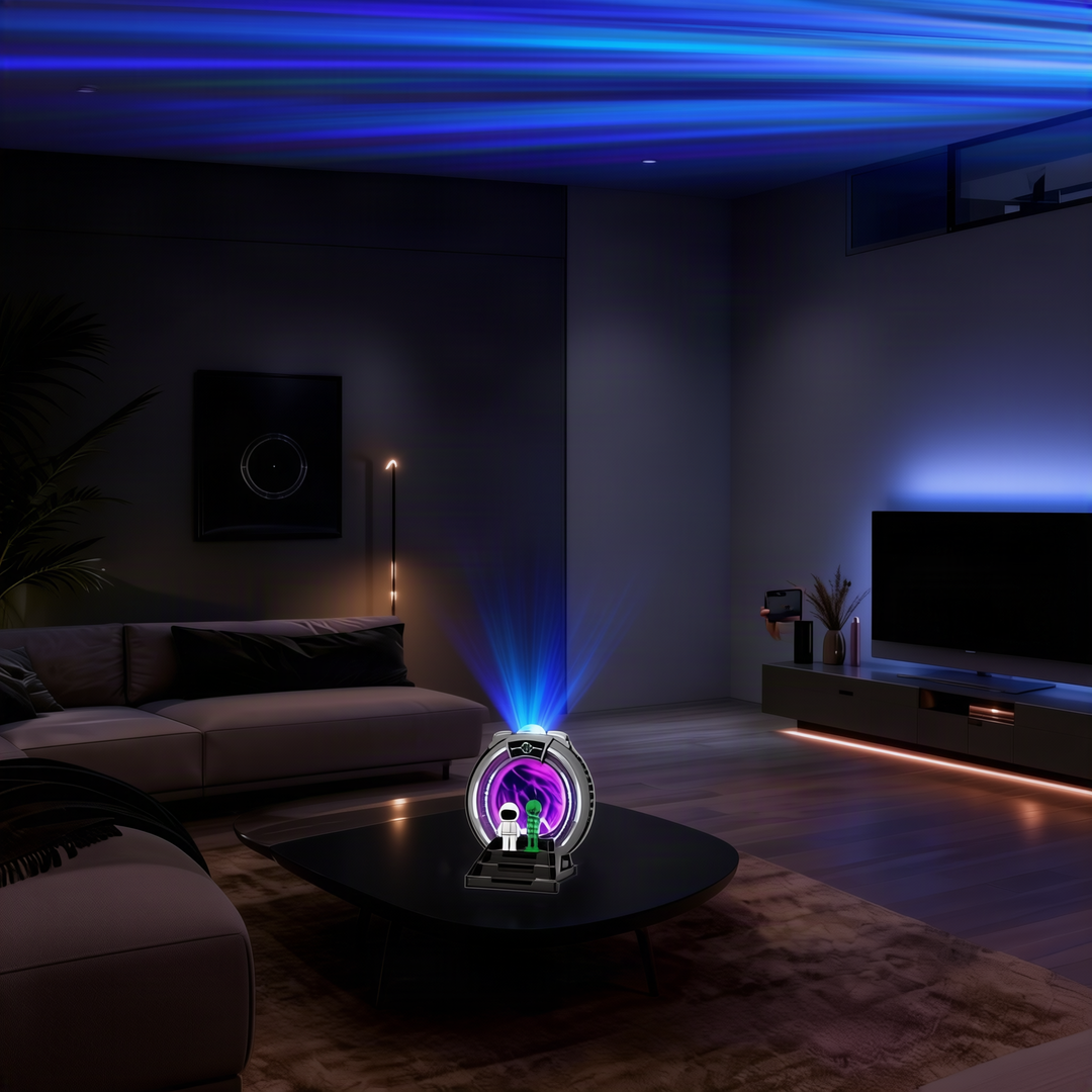 Aurora-Projektionsleuchte mit Bluetooth und Weißrauschen