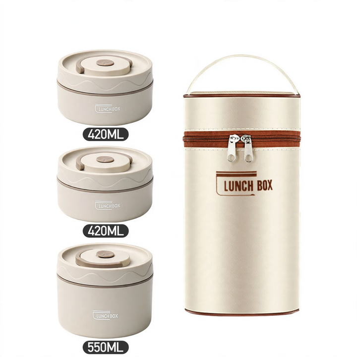 Edelstahl-Lunchbox, mehrschichtig, 501–800 ml