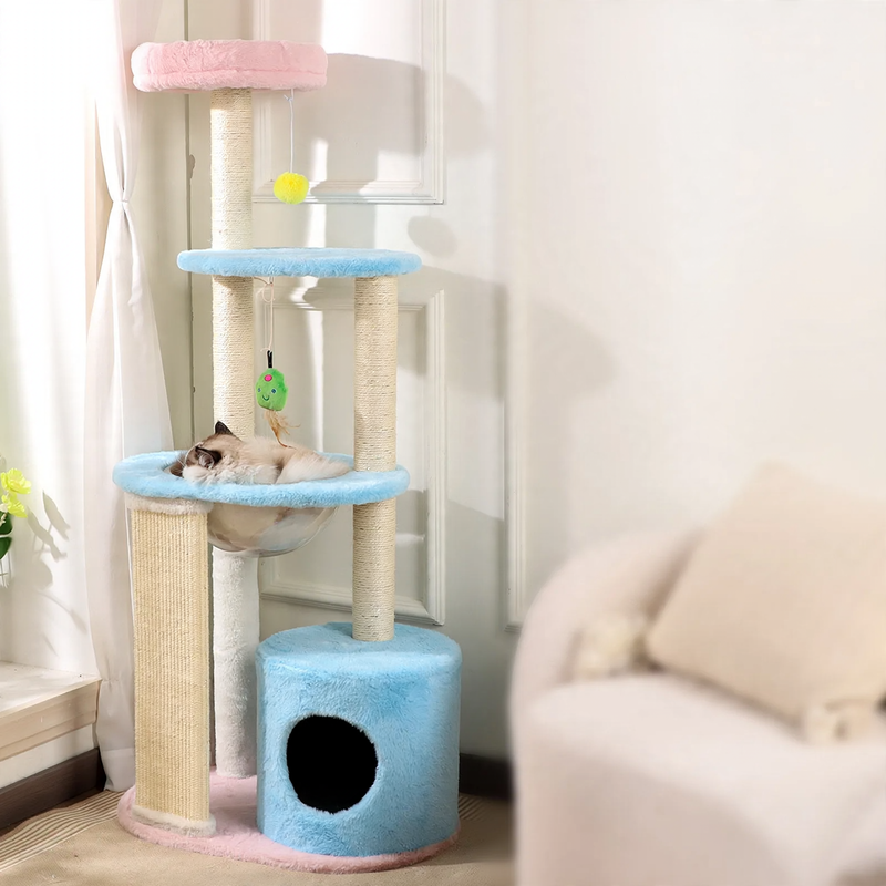 Katzen-Kletterbaum mit Kratzbrett und Höhle