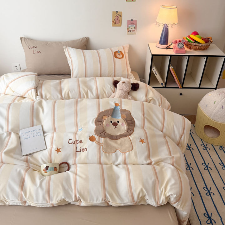 Sommerdecke aus Baumwolle mit Katzenmotiv