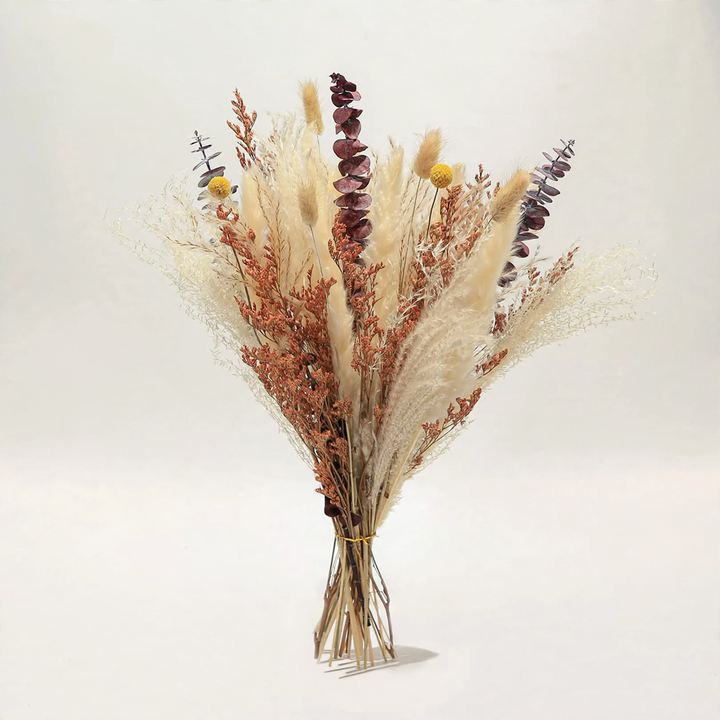 Trockenblumenbund, Pampas und Naturmaterialien