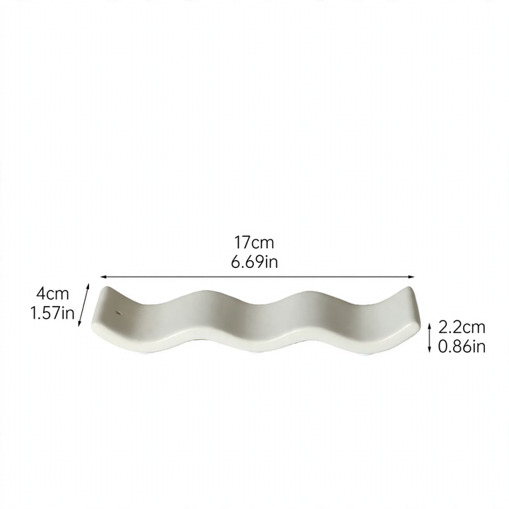 Keramik-Räucherstäbchenhalter, Wellen-Design