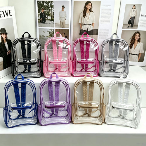 Transparenter PVC-Rucksack mit großem Fassungsvermögen