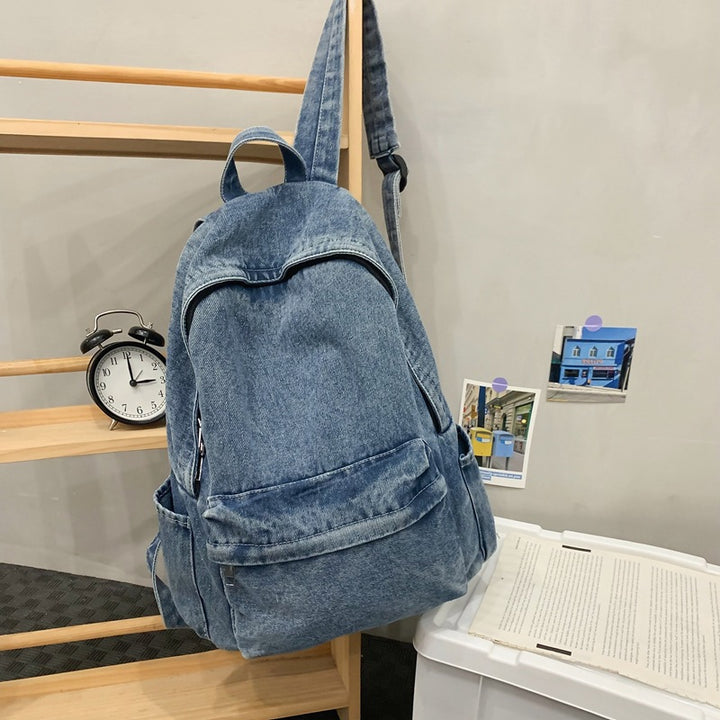 Jeansstoff-Rucksack, leicht und vielseitig