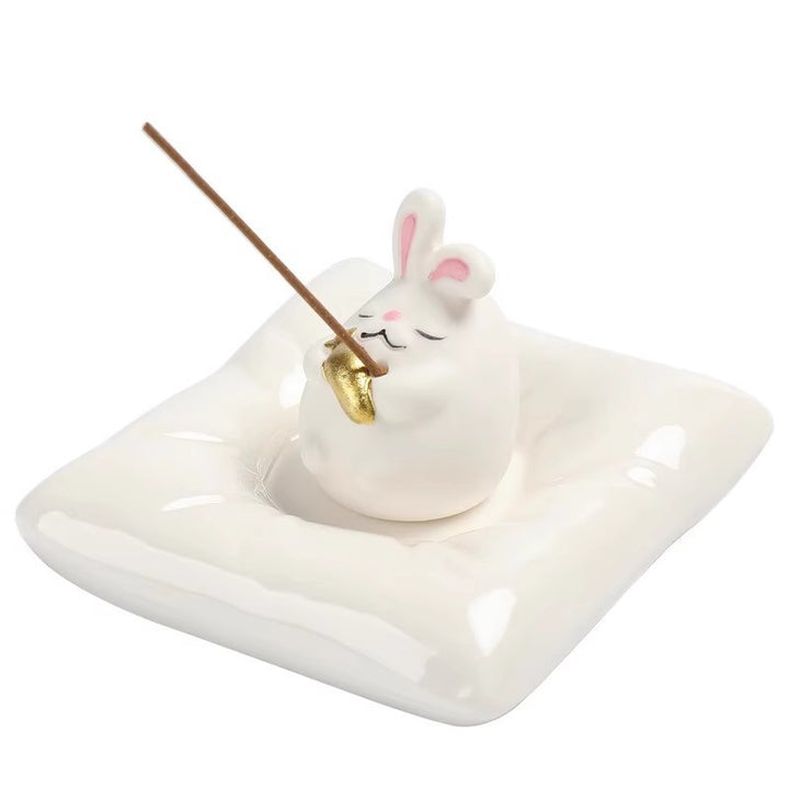 Hase-Räucherstäbchenhalter aus Harz
