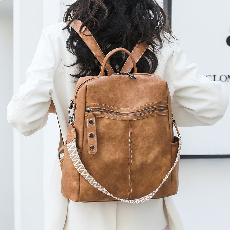 Rucksack aus PU-Material, mehrere Trageweisen