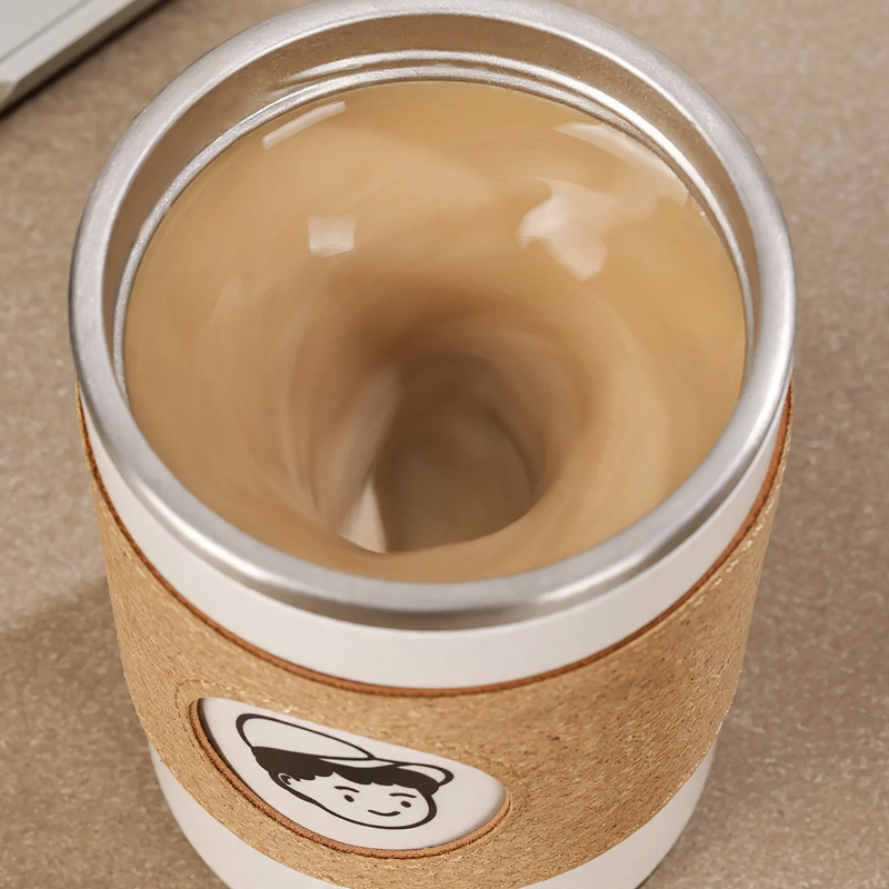 Elektrische Rührtasse aus Edelstahl, 350 ml