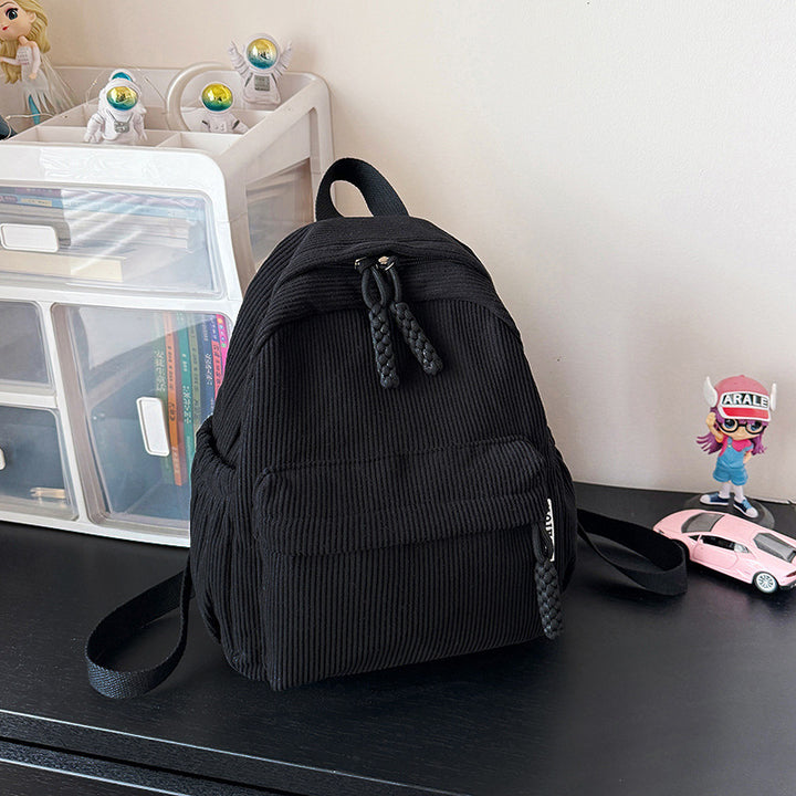 Großer PU-Rucksack, leicht, einfarbig