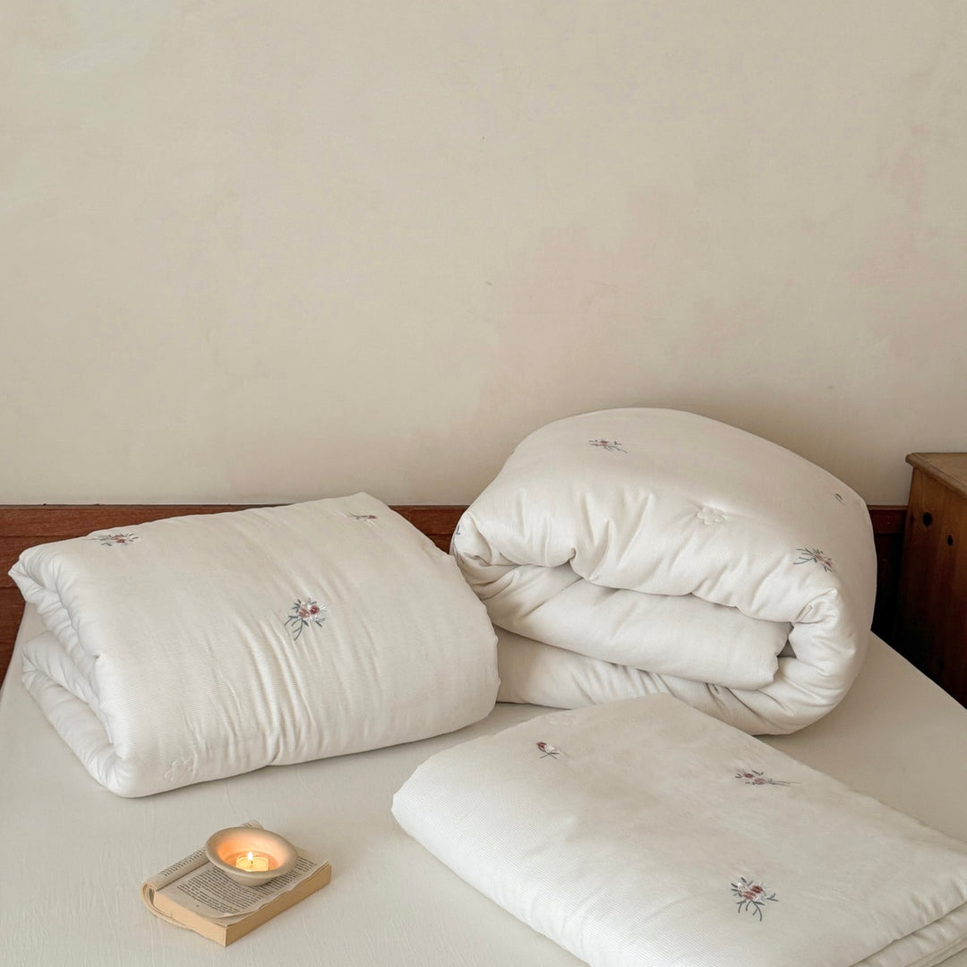 Baumwoll-Steppbett mit Sojafaser-Füllung, waschbar