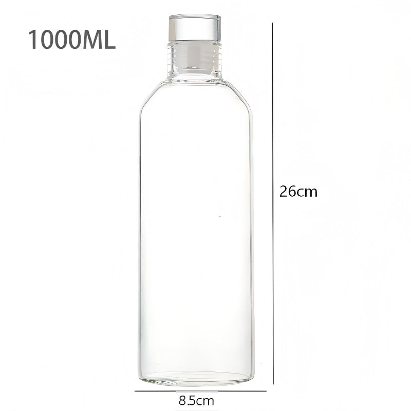 Hochborosilikat-Glasflasche zum Abfüllen, transparent