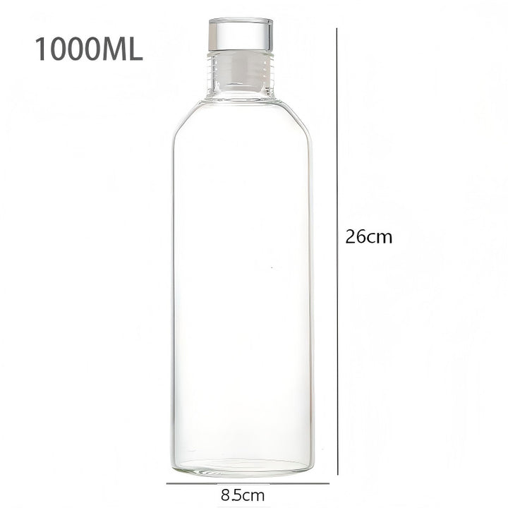 Hochborosilikat-Glasflasche zum Abfüllen, transparent
