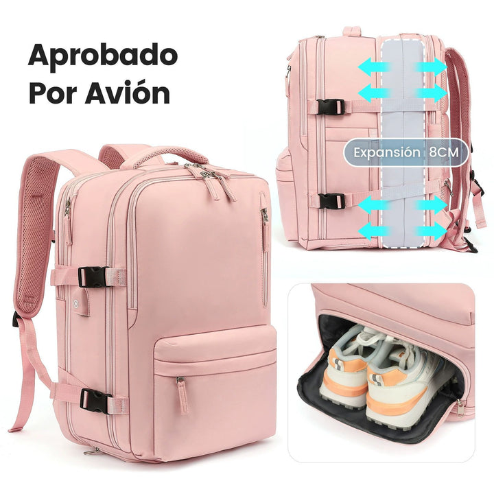 Erweiterbare Reiserucksack, 36–55 L, für Laptops