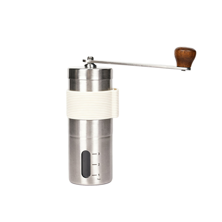 Handkaffeemühle aus Edelstahl mit Keramikmahlwerk